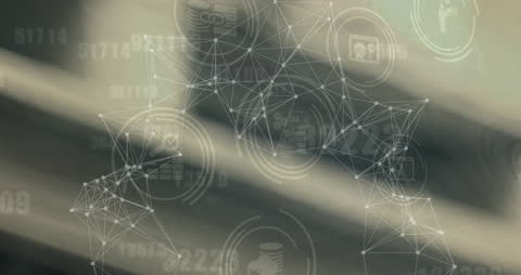 Digital Network Visualization with Abstract Background