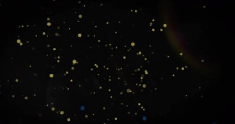 Abstract Galaxy-Like Glittering Golden Particles on Black Background - Download Free Stock Images Pikwizard.com