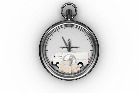 transparent stopwatch with global delivery concept inside - Download Free Stock Videos Pikwizard.com