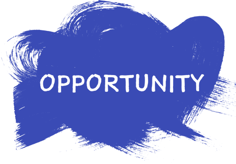 Blue Brush Stroke Opportunity Text on Transparent Background - Download Free Stock Videos Pikwizard.com