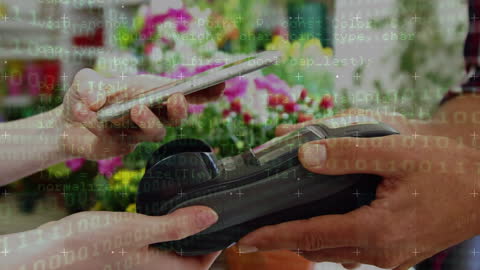 Mobile Payment Technology with Overlayed Binary Code