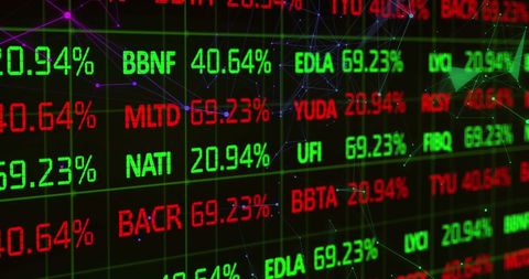 Dynamic Stock Market Data Display with Plexus Connections - Download Free Stock Images Pikwizard.com