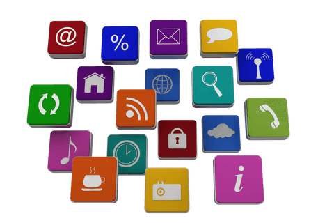 vibrant media icons on transparent background isolating tech patterns - Download Free Stock Videos Pikwizard.com