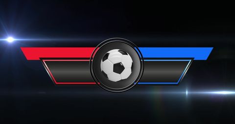 Dynamic Football Banner with Copy Space and Overlay Lighting