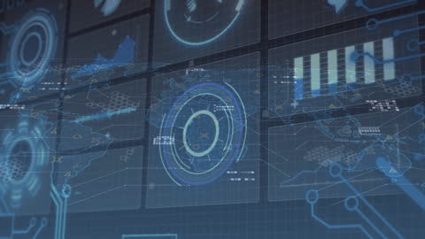 Global Data Processing and Digital Interface Concept Illustration