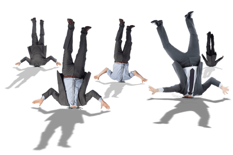 upside down businessmen on transparent background illustration - Download Free Stock Videos Pikwizard.com