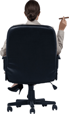 transparent rear view executive holding cigar, leadership symbol - Download Free Stock Videos Pikwizard.com