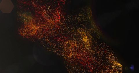 Vibrant Orange Particles Forming Abstract Wave - Download Free Stock Images Pikwizard.com