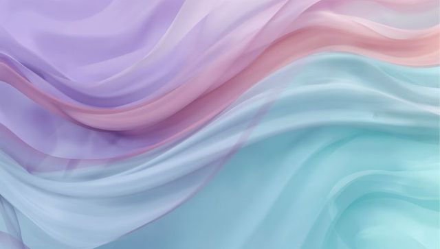 Pastel silk waves flowing diagonal translucent ribbons abstract background
