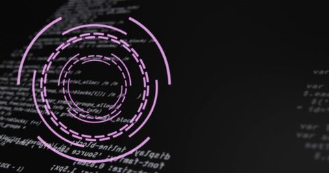 digital interface overlaying computer code on screen - Download Free Stock Images Pikwizard.com