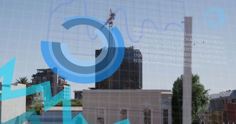 Abstract Data Overlay on Urban Landscape