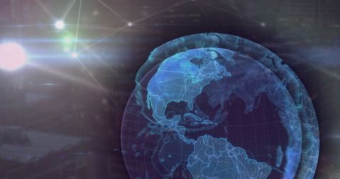 Futuristic Digital Globe with Networks Connected to Global Data - Download Free Stock Images Pikwizard.com