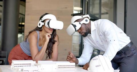 Designers Using VR Headsets for Architectural Collaboration