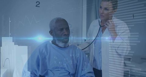 Doctor Using Technology in Patient Examination