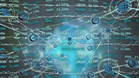 Digital Network and Stock Market Data Visualization