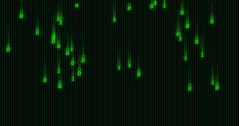 Binary Code Streaming on Digital Screen Background - Download Free Stock Images Pikwizard.com