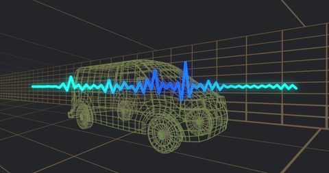 High-Tech Transportation Van with Digital Interface
