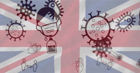 UK COVID-19 Pandemic Concept Illustration