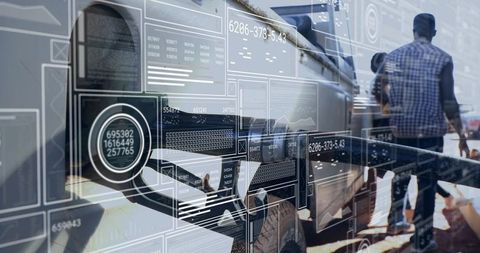 Logistics loading pickup truck with hud data overlay for fleet management and delivery