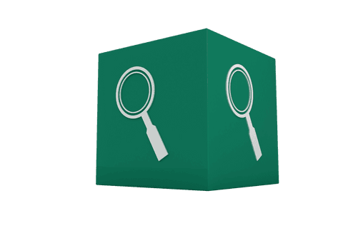 green cube with magnifying glass icons on transparent background - Download Free Stock Videos Pikwizard.com