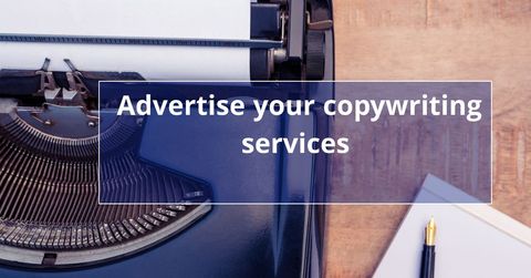 copywriting services advertisement with vintage typewriter - Download Free Stock Templates Pikwizard.com