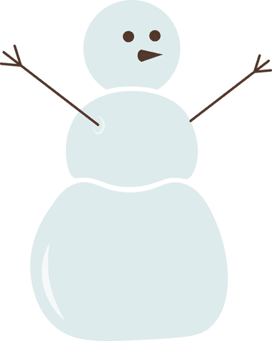 Cheerful Snowman Digital Illustration on Transparent Background