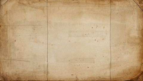 Aged parchment texture with creases, ink stains and torn edges for vintage paper background