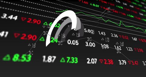 Abstract stock market data and technology concept