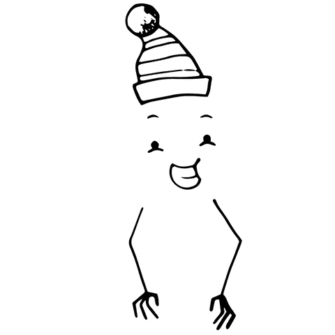 Abstract character illustration on transparent background with vector vibes