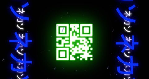 Neon QR Code with Futuristic Digital Interface - Download Free Stock Images Pikwizard.com