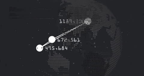 Digital Data Flow Across Global Network Concept