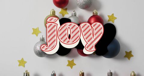 Festive Christmas Ornaments with Joy Design