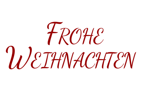 Festive german christmas text on transparent background