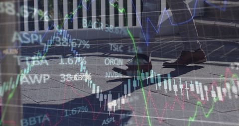 Financial growth representation and business movement concept