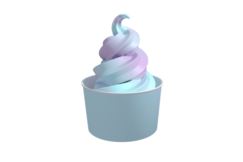 vector ice cream in blue cup on transparent background - Download Free Stock Videos Pikwizard.com