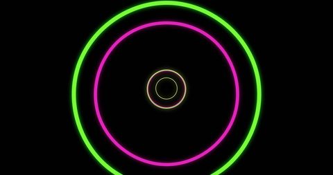 Neon Circles Glowing on Black Background - Download Free Stock Images Pikwizard.com