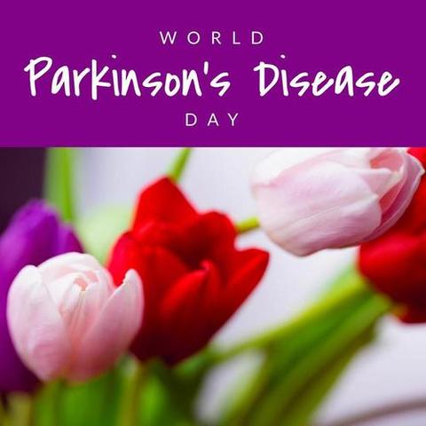 World Parkinson's Disease Day with Colorful Tulips Background - Download Free Stock Templates Pikwizard.com