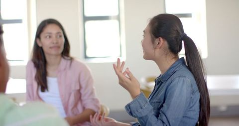 High School Students Engaged in Classroom Discussion