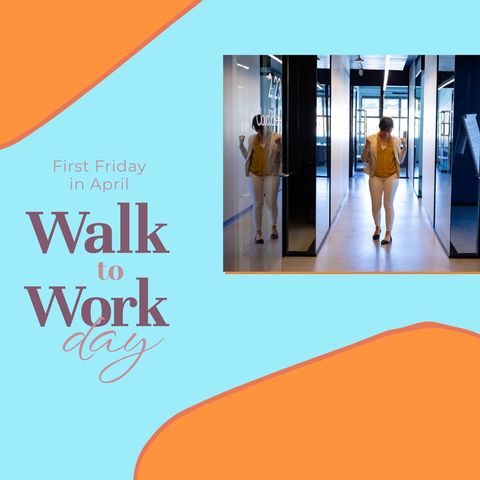 office corridor walk to work day encouraging active lifestyle - Download Free Stock Templates Pikwizard.com