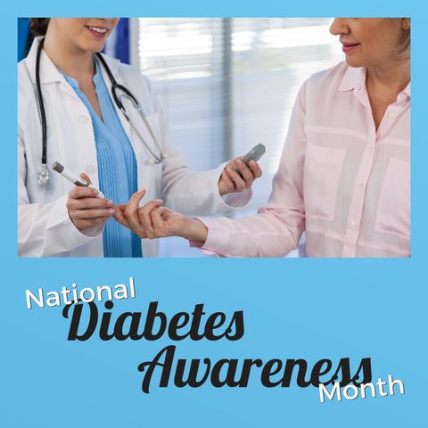 National Diabetes Awareness Month with Female Doctor and Patient - Download Free Stock Templates Pikwizard.com