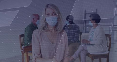 Masked Group Therapy Session in Progress