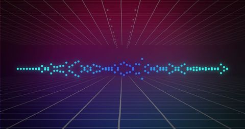 Abstract Futuristic Sound Wave with Geometric Pattern - Download Free Stock Images Pikwizard.com