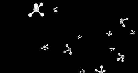 Floating Molecules on Black Background - Download Free Stock Images Pikwizard.com