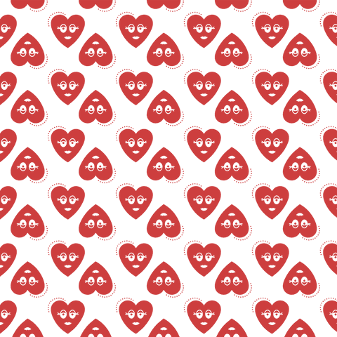 playful heart faces pattern on transparent background - Download Free Stock Videos Pikwizard.com