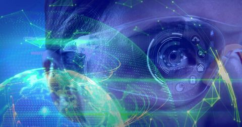 Futuristic Data Visualization with Scientist in Augmented Reality Glasses - Download Free Stock Images Pikwizard.com