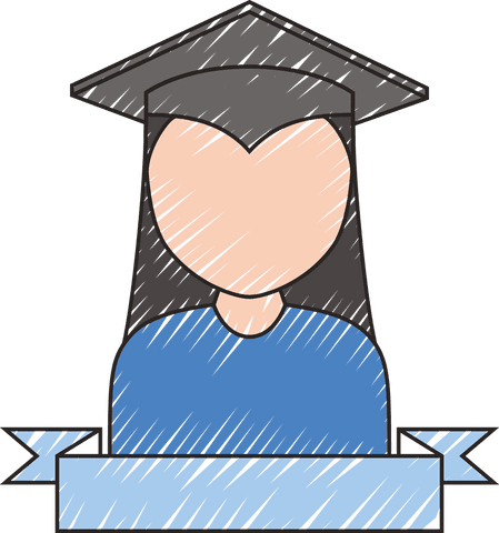 transparent female student graduate icon with banner - Download Free Stock Videos Pikwizard.com