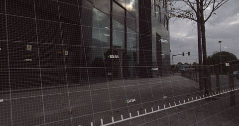 Financial Data Projection on Modern City Buildings