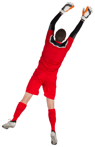 male goalkeeper jumping on transparent background - Download Free Stock Videos Pikwizard.com