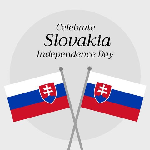 Slovakia Independence Day Celebration Illustration with Flags - Download Free Stock Templates Pikwizard.com