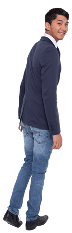Confident Biracial Man Smiling on Transparent Background
